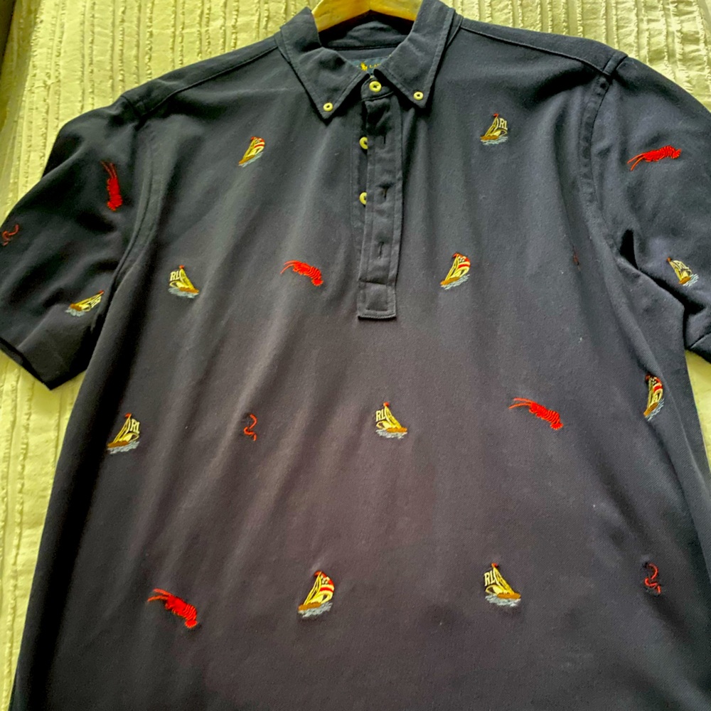 Vintage Ralph Lauren polo with unique button-down collar